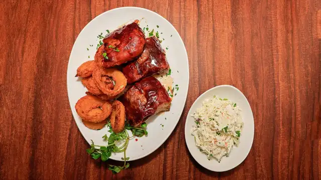 Grilled BBQ Baby Back Ribs.