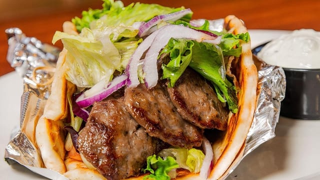 Beef Gyro in Pita.