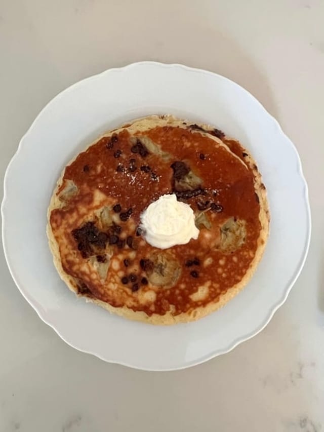 Chocolate Chip Banana Pancakes.