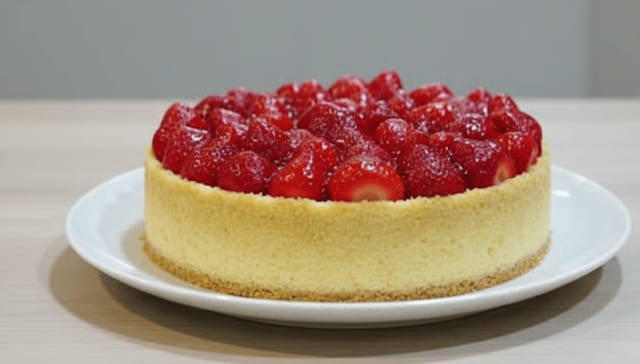 Fresh Strawberry Cheesecake.