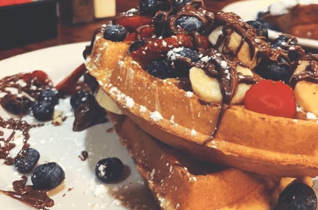 Nutella Waffle Sandwich.